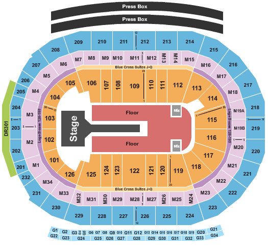 Little Caesars Arena Florence + The Machine Seating Chart